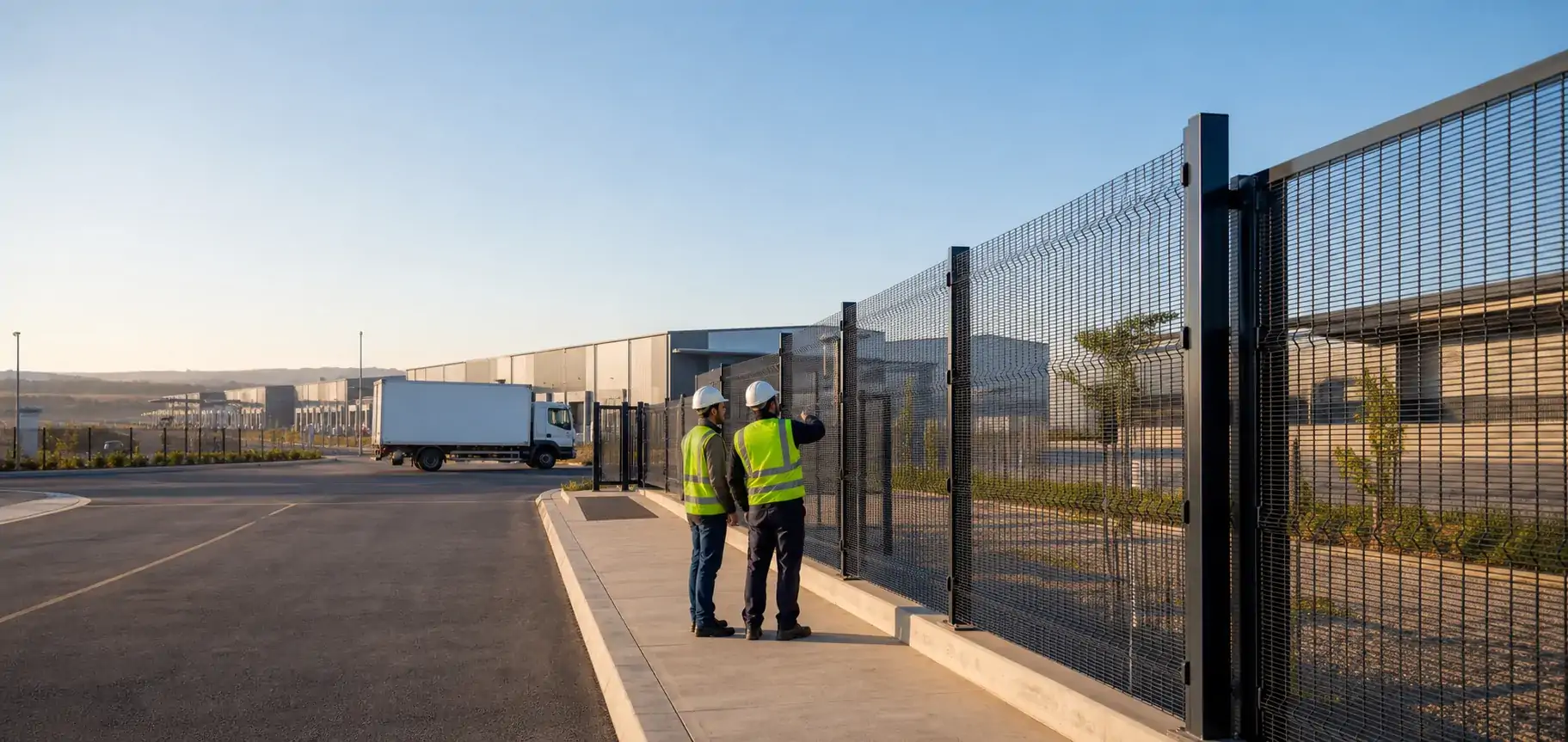 Large South African industrial site protected by high-security welded-mesh fencing