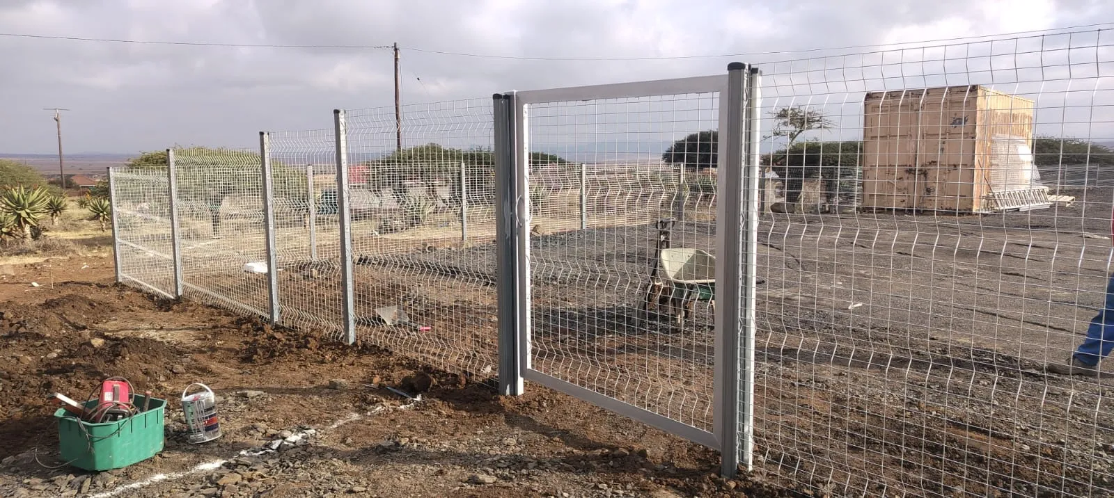 Capstone perimeter fence installation progress 2