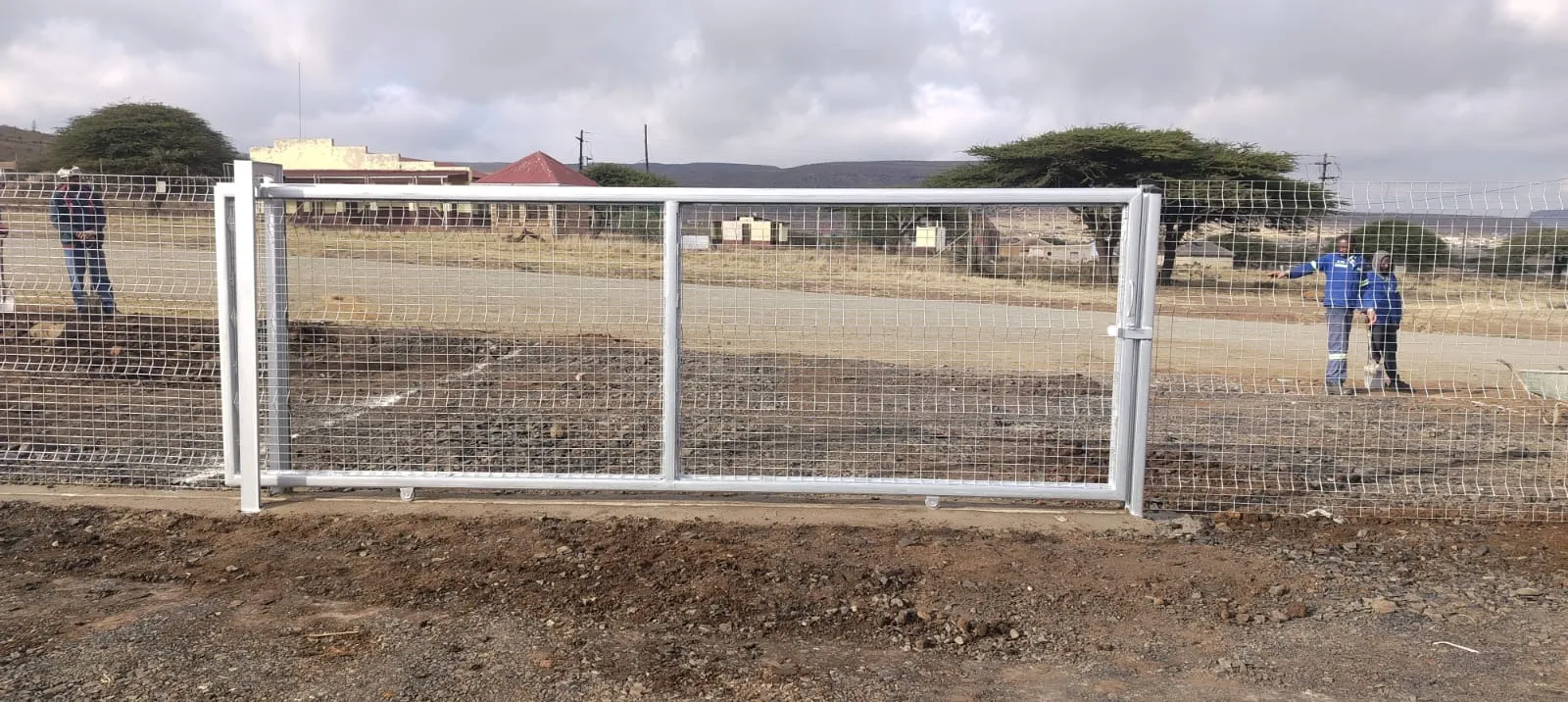 Capstone perimeter fence installation progress 11