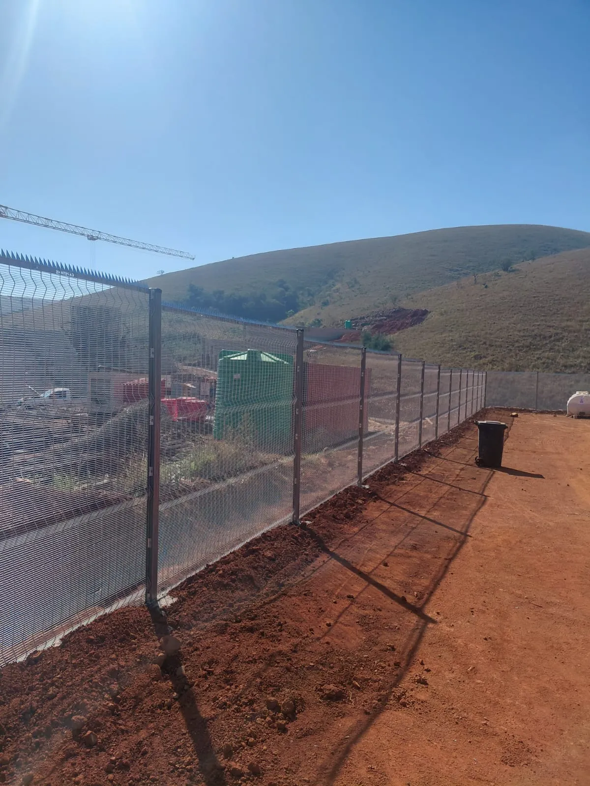 Capstone perimeter fence installation progress 30