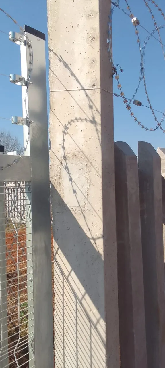 Capstone perimeter fence installation progress 39