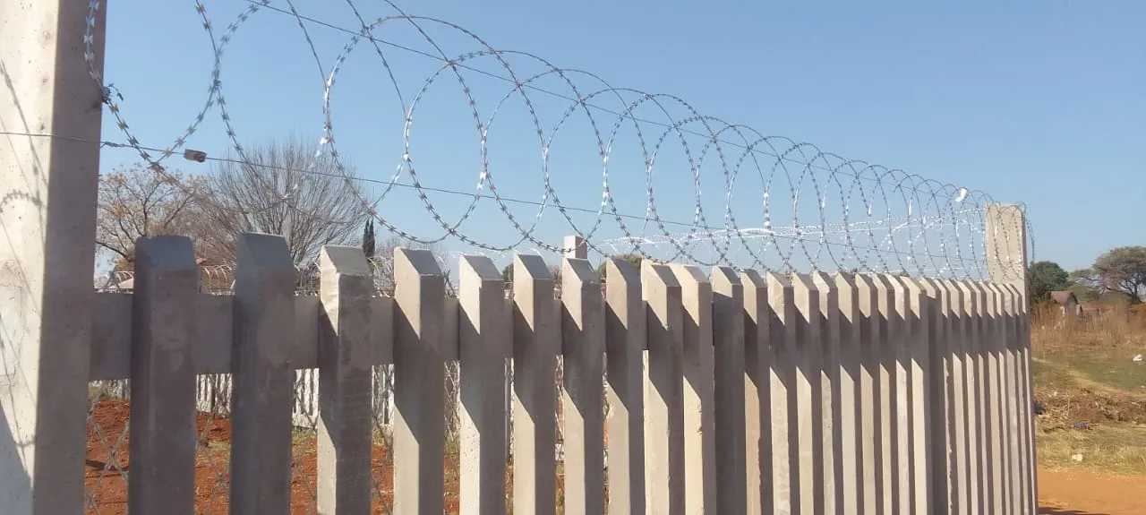 Capstone perimeter fence installation progress 40