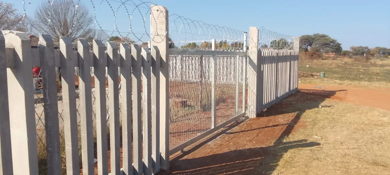 Capstone perimeter fence installation progress 41
