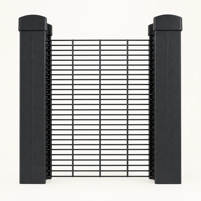 Straightened visualization of the Capstone ClearView sample with capped posts and horizontal mesh